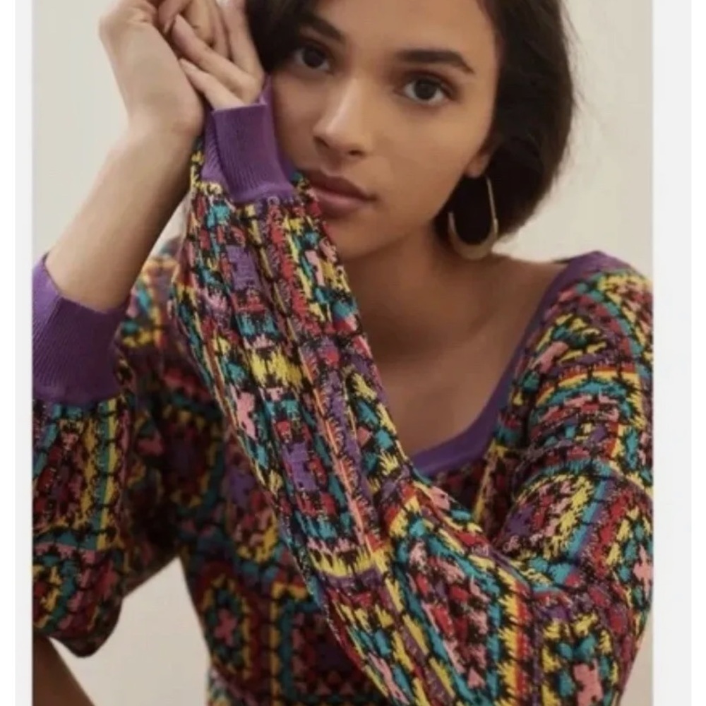 Farm Rio Sweater 💜🩷❤️💛🖤 NWT